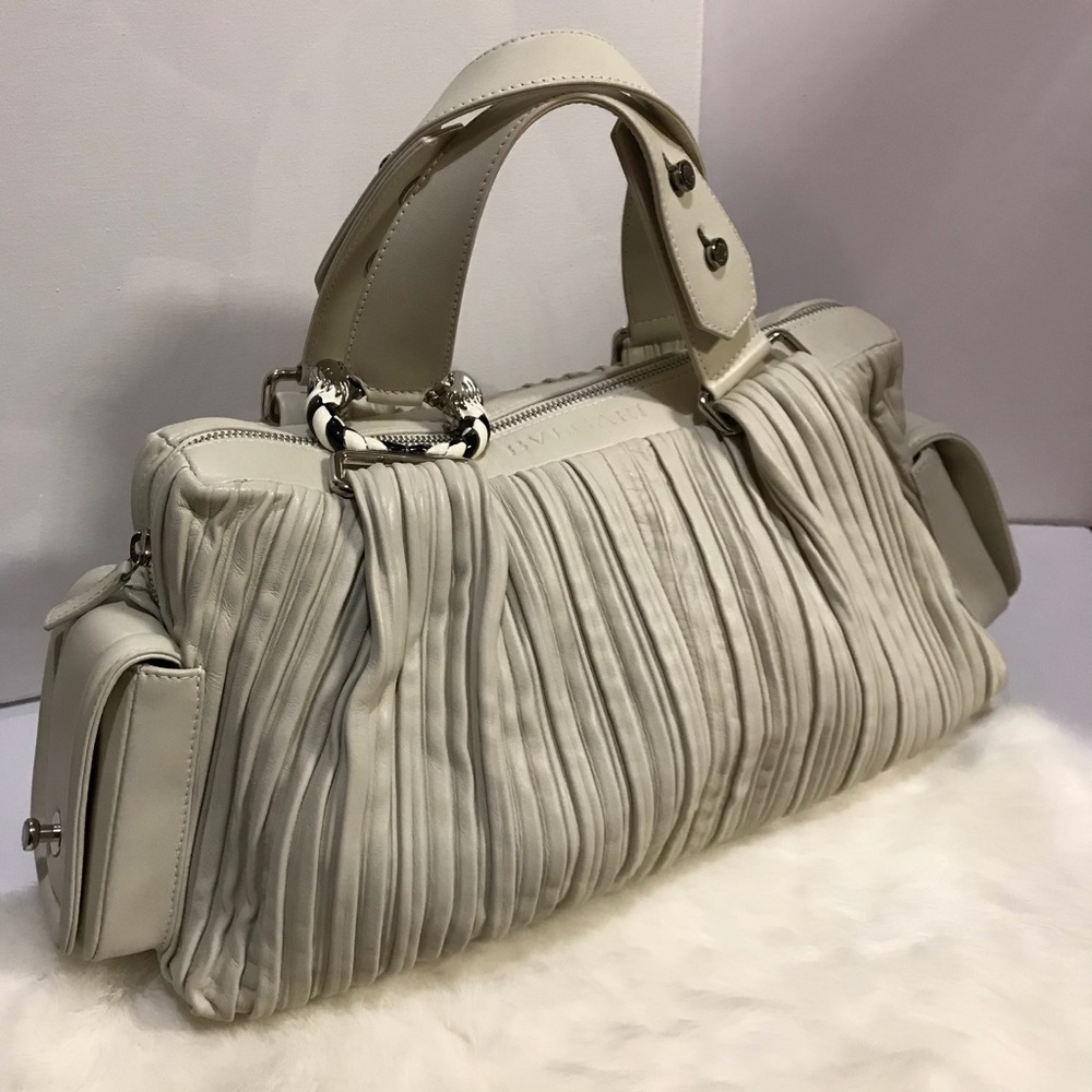 Authentic BVLGARI Italian Leather Leoni Handbag